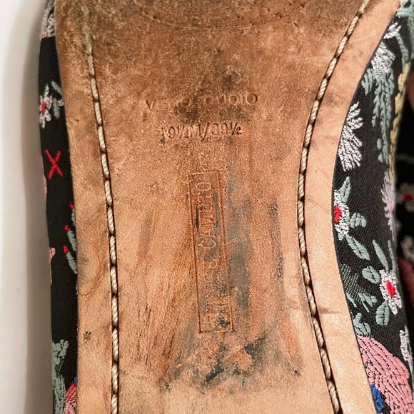 Vince Camuto Lindgren Navy Blue Floral Tapestry Slip On Loafers Size: 9 1/2M - Picture 7 of 9